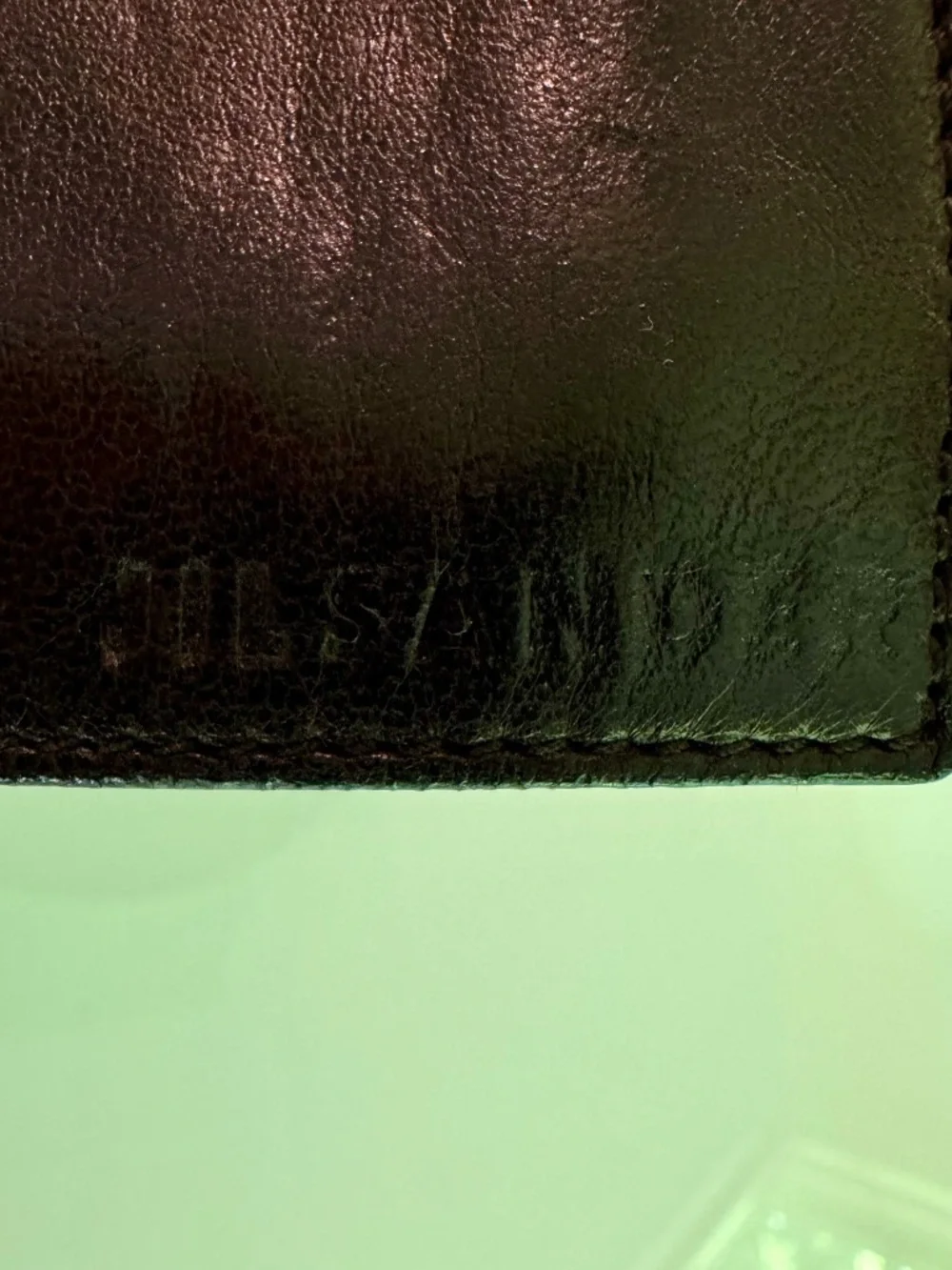 Vintage Jil Sander Black Leather Evening Clutch Shoulder Bag